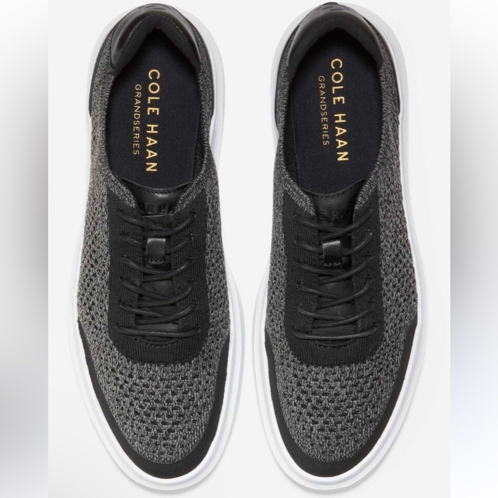 Cole Haan grand series Men's Black and Gray Knit Lightweight Sneaker